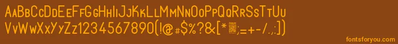 FabiolosmallcapRegular Font – Orange Fonts on Brown Background