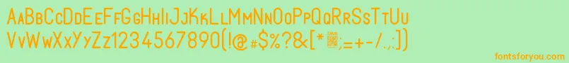 FabiolosmallcapRegular Font – Orange Fonts on Green Background