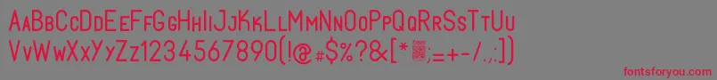 FabiolosmallcapRegular Font – Red Fonts on Gray Background
