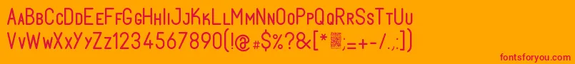 FabiolosmallcapRegular Font – Red Fonts on Orange Background