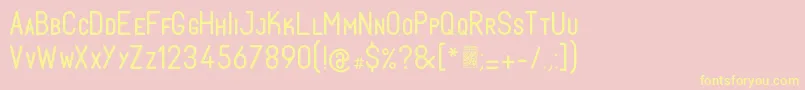 FabiolosmallcapRegular Font – Yellow Fonts on Pink Background