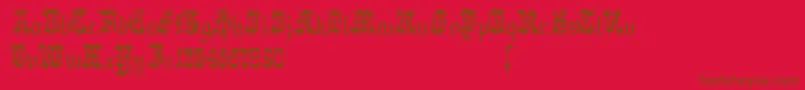 Phantasinian Font – Brown Fonts on Red Background