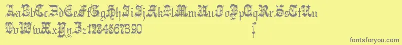 Phantasinian Font – Gray Fonts on Yellow Background