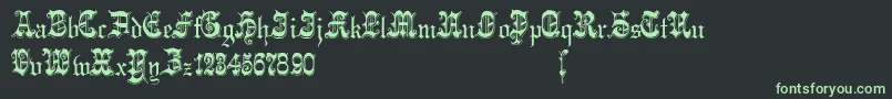 Phantasinian Font – Green Fonts on Black Background
