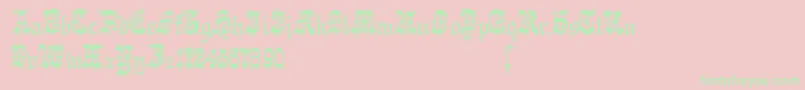 Phantasinian Font – Green Fonts on Pink Background