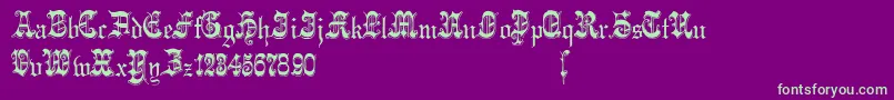 Phantasinian Font – Green Fonts on Purple Background