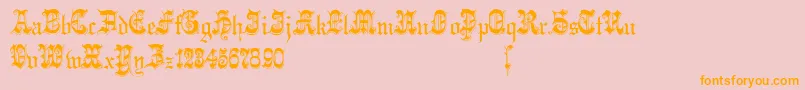 Phantasinian Font – Orange Fonts on Pink Background