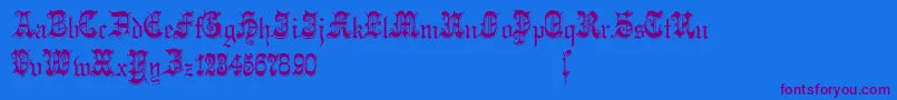 Phantasinian Font – Purple Fonts on Blue Background