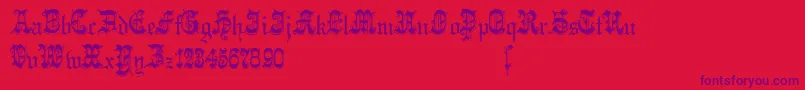 Phantasinian Font – Purple Fonts on Red Background