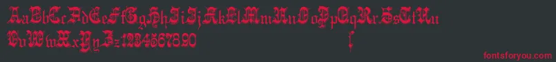 Phantasinian Font – Red Fonts on Black Background