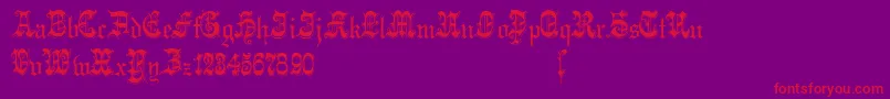 Шрифт Phantasinian – красные шрифты на фиолетовом фоне