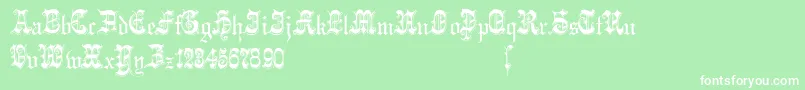 Police Phantasinian – polices blanches sur fond vert