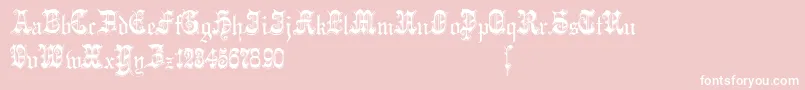 Phantasinian Font – White Fonts on Pink Background