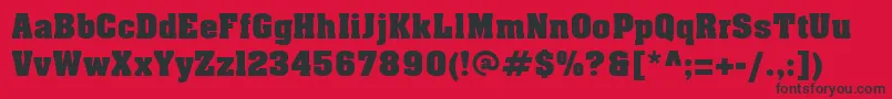 Aapex Font – Black Fonts on Red Background