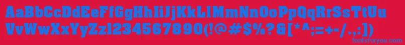 Aapex Font – Blue Fonts on Red Background