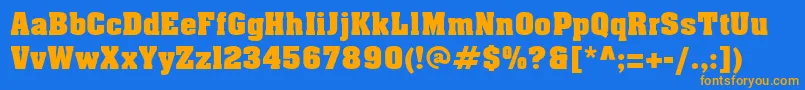 More about Aapex Font Aapex Font – Orange Fonts on Blue Background