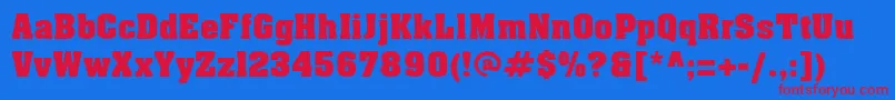 Aapex Font – Red Fonts on Blue Background