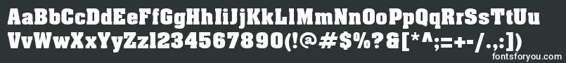 フォントAapex – 黒い背景に白い文字