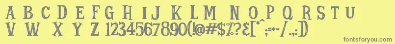 StrangeTales Font – Gray Fonts on Yellow Background