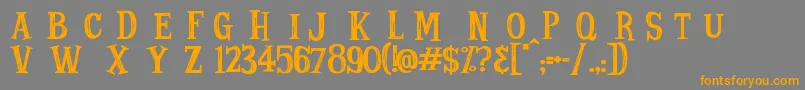 StrangeTales Font – Orange Fonts on Gray Background