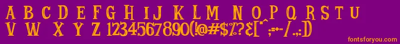 StrangeTales Font – Orange Fonts on Purple Background
