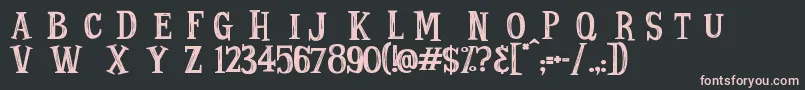 StrangeTales Font – Pink Fonts on Black Background