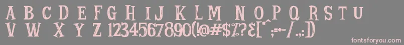 StrangeTales Font – Pink Fonts on Gray Background