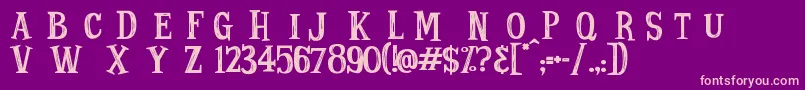 StrangeTales Font – Pink Fonts on Purple Background