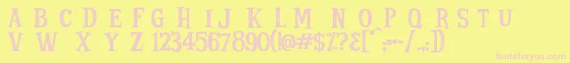 StrangeTales Font – Pink Fonts on Yellow Background