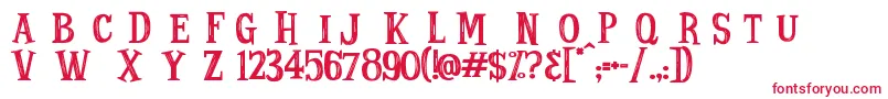 StrangeTales Font – Red Fonts on White Background