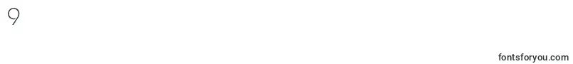 フォントBauhausstdLight – フォント数字9