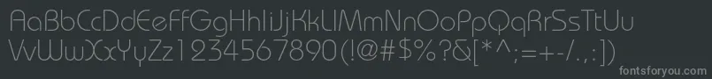 Шрифт BauhausstdLight – серые шрифты на чёрном фоне