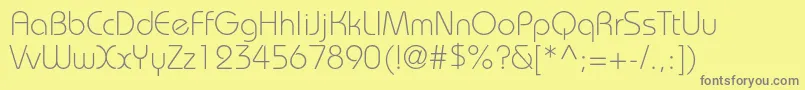 More about BauhausstdLight Font BauhausstdLight Font – Gray Fonts on Yellow Background