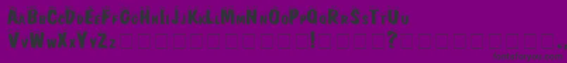 フォントFireNormal – 紫の背景に黒い文字