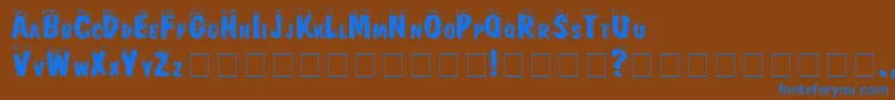 FireNormal-fontti – siniset fontit ruskealla taustalla