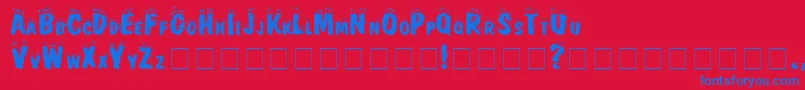 FireNormal Font – Blue Fonts on Red Background