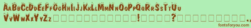 FireNormal Font – Brown Fonts on Green Background