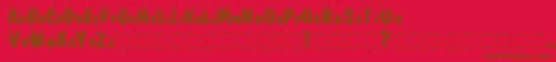 FireNormal-Schriftart – Braune Schriften auf rotem Hintergrund
