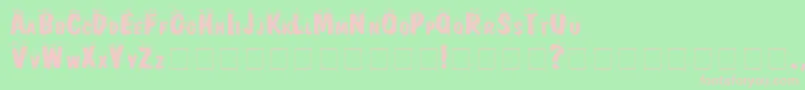 FireNormal Font – Pink Fonts on Green Background