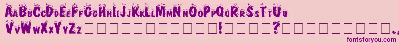 FireNormal Font – Purple Fonts on Pink Background