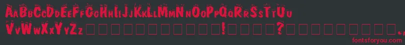 FireNormal Font – Red Fonts on Black Background