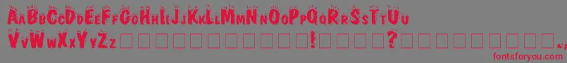 FireNormal Font – Red Fonts on Gray Background