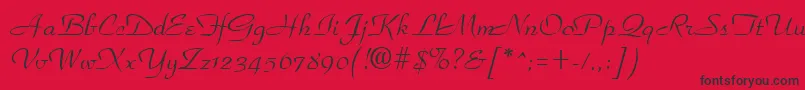 ParkplaceRegular Font – Black Fonts on Red Background