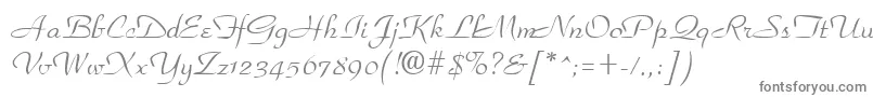 フォントParkplaceRegular – 白い背景に灰色の文字