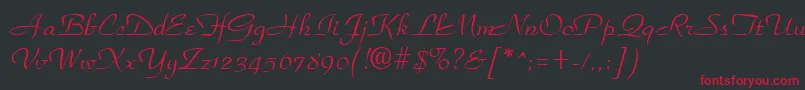 ParkplaceRegular Font – Red Fonts on Black Background