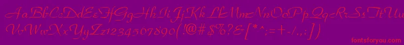 ParkplaceRegular Font – Red Fonts on Purple Background