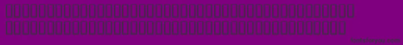 Finalfretboarddemo-fontti – mustat fontit violetilla taustalla