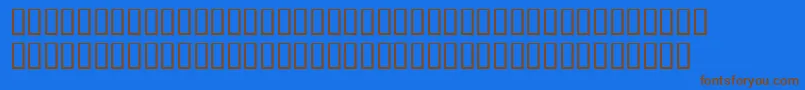 Finalfretboarddemo-Schriftart – Braune Schriften auf blauem Hintergrund
