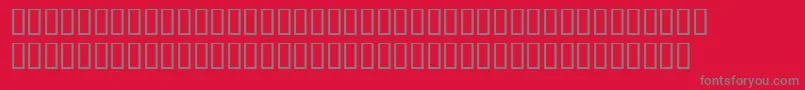 Fonte Finalfretboarddemo – fontes cinzas em um fundo vermelho