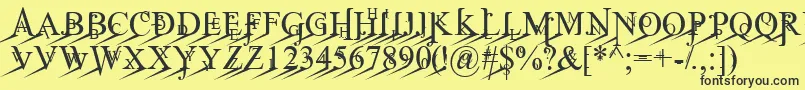 JeanSpliceLoleft Font – Black Fonts on Yellow Background